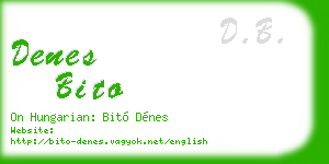 denes bito business card