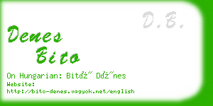 denes bito business card